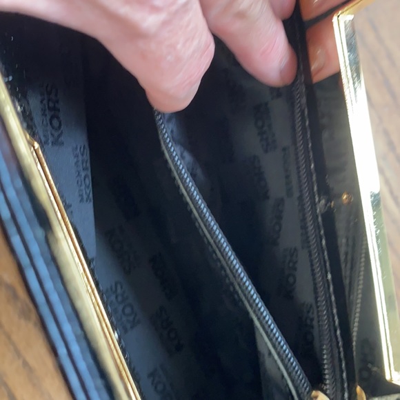 Michael Kors Black Croc Embossed Clutch - Picture 3 of 5